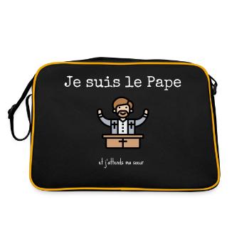 Odile Deray Je suis le Pape et j'attends ma soeur - Sac Retro - noir/or - Dos