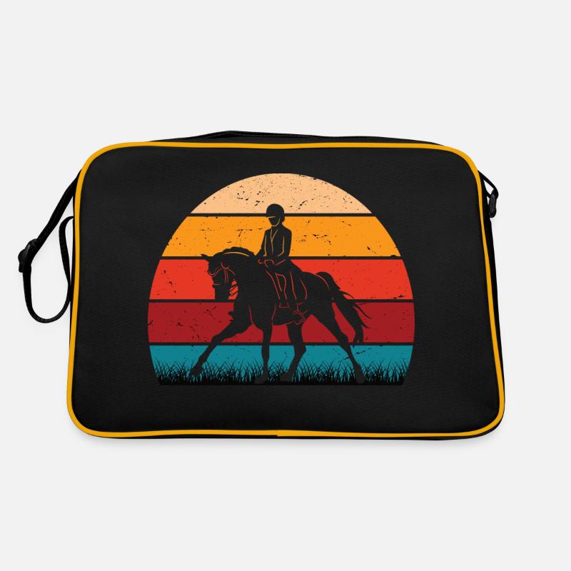 RETRO PFERDEDESIGN I REITEN Retro Tasche
