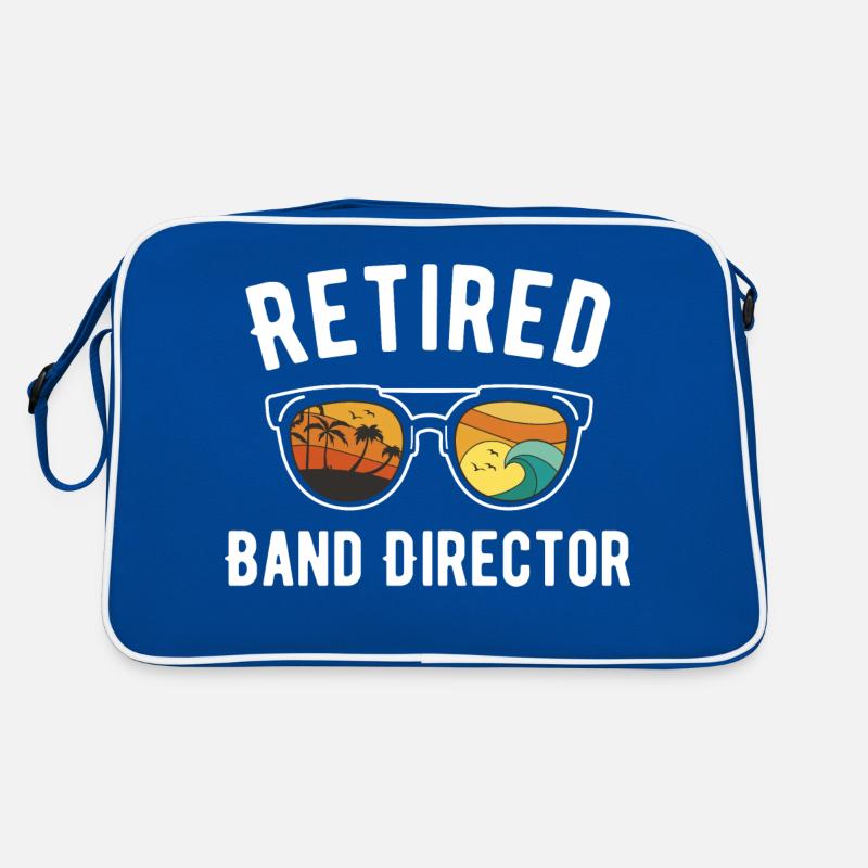 Strandausflug eines pensionierten Banddirektors. Retro Tasche