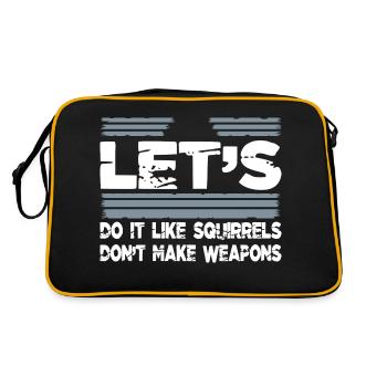 Déclaration impressionnante disant hippie anti-guerre hippie - Sac Retro - noir/or - Dos