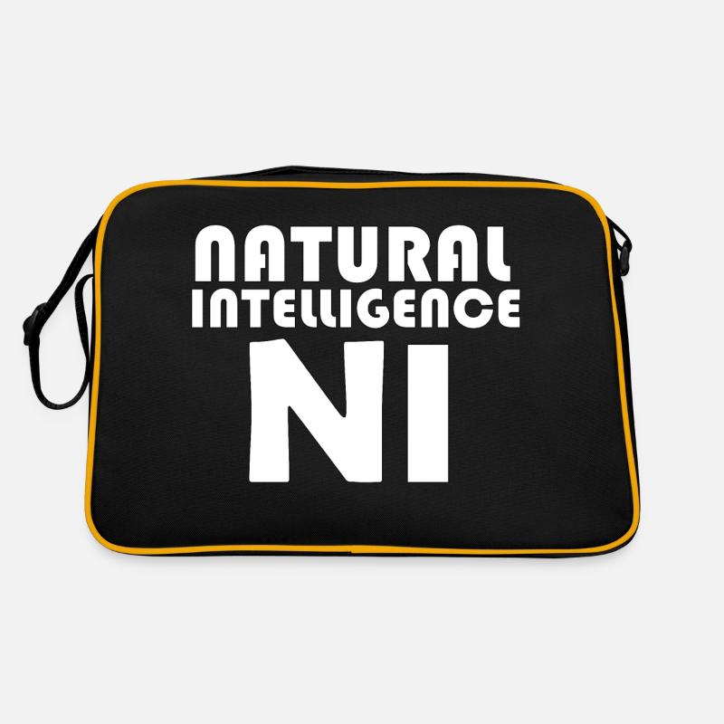 Natürliche Intelligenz - Retro Tasche - Schwarz/Gold