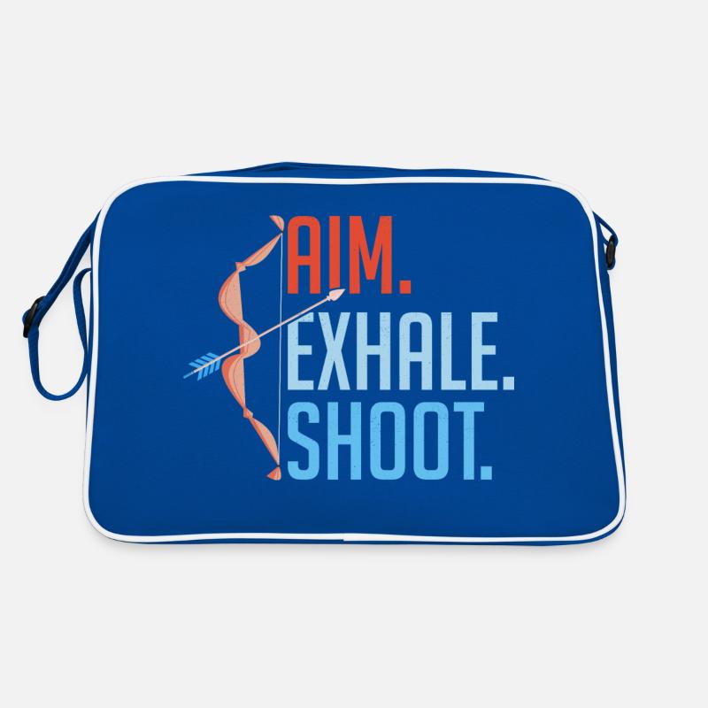 Aim Exhale Shoot. Bow & Arrows Target Archery Retro Tasche