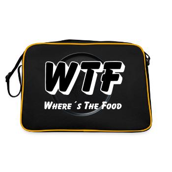 WTF - Où est la nourriture - Sac Retro - noir/or - Dos
