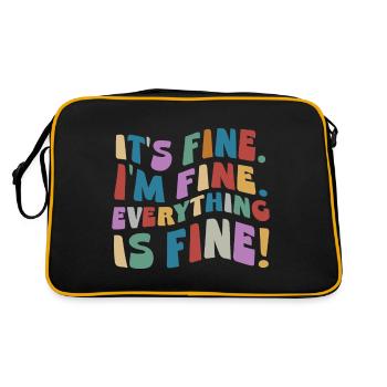 It's Fine I'm Fine Everything Is Fine Retro Wavy - Retro Bag - black/gold - Back
