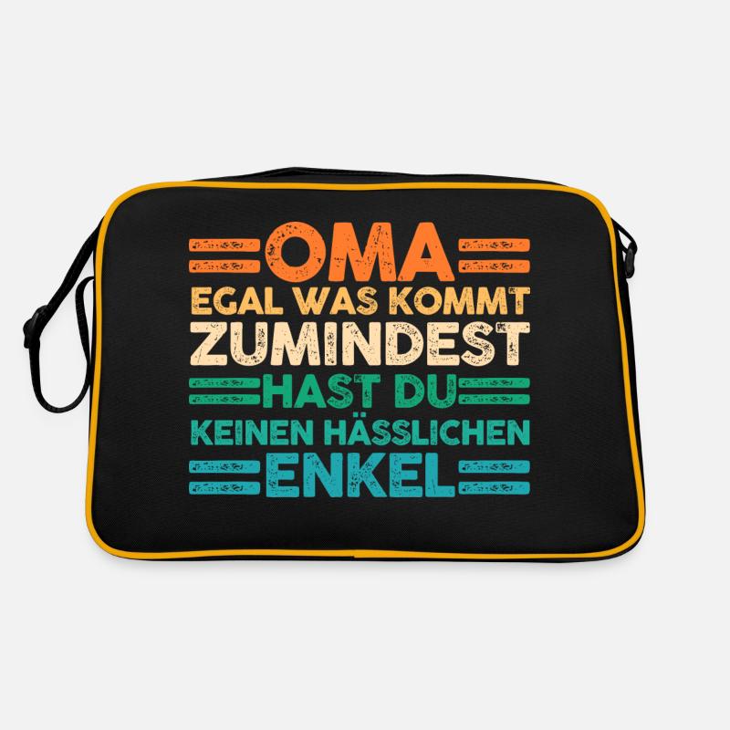 Enkel Großmutter Oma Retro Tasche
