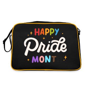 Happy Pride Month - Retro Tasche - Schwarz/Gold - Hinten