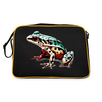 La grenouille à fléchettes empoisonnée colorée est très toxique et belle - Sac Retro - noir/or - Dos