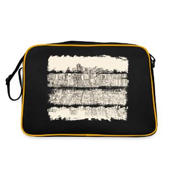 City usa illinois america travel united states - Retro Bag - black/gold - Back