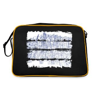 City usa illinois america travel united states - Retro Bag - black/gold - Back