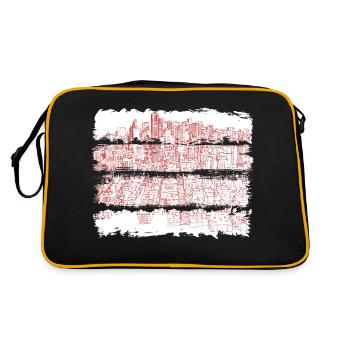 City usa illinois america travel united states - Retro Bag - black/gold - Back