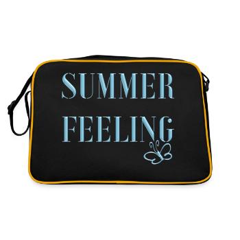 SUMMER FEELING with butterfly - Retro Bag - black/gold - Back