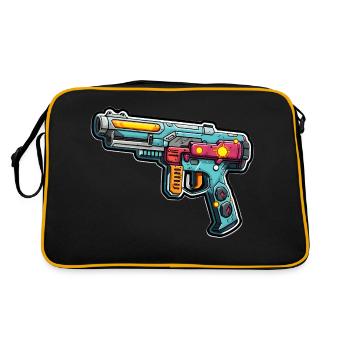 Space weapons in graffiti style - Retro Bag - black/gold - Back