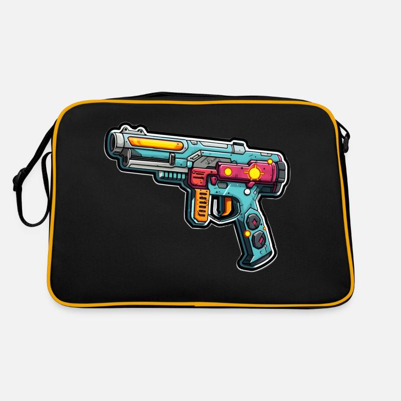 Space weapons in graffiti style Retro Bag