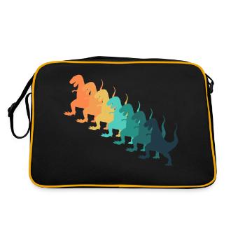 Dinosaure rétro - Sac Retro - noir/or - Dos