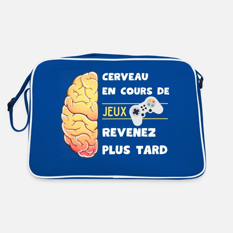 Cerveau en mode jeux. Idée gamers Sac Retro