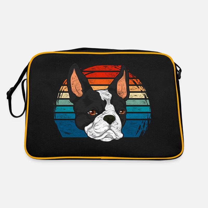 Hunde Bostie Geschenk Retro Boston Terrier Retro Tasche