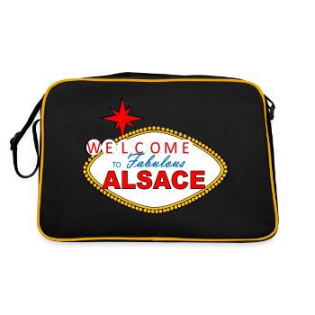 Alsace accessory T-shirt: Welcome to Alsace - Retro Bag - black/gold - Back