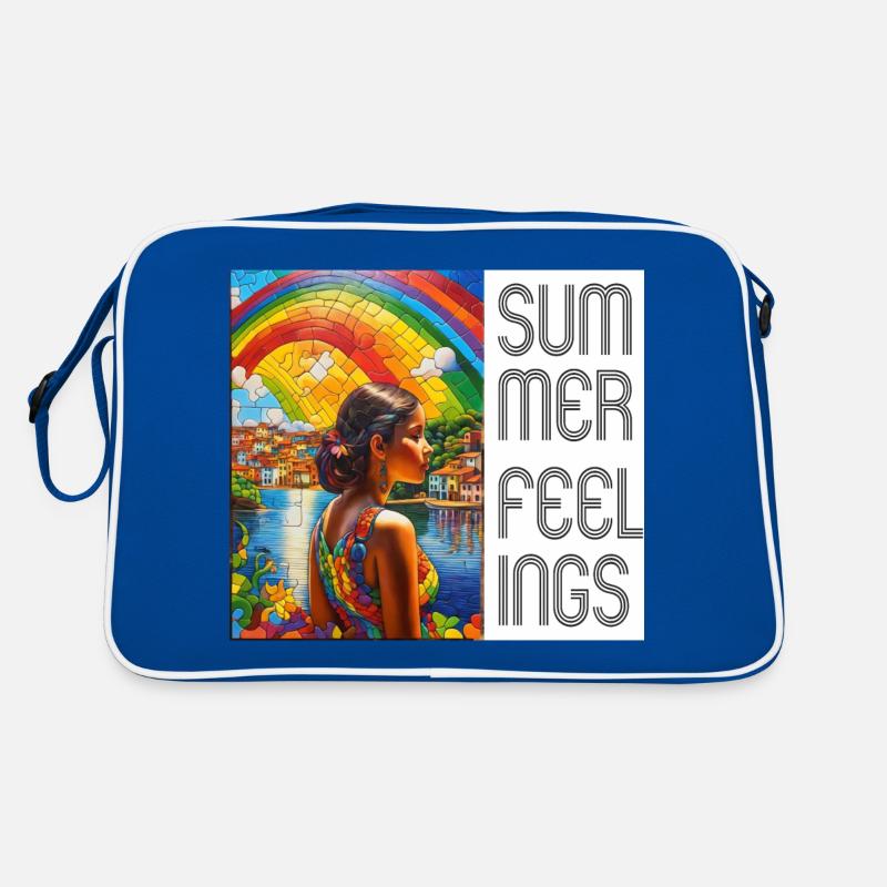 Summer Feeling: Regenbogen über einer brasilianisc Retro Tasche