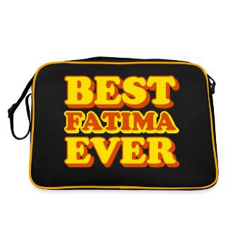 Fatima First Name Funny Gift - Retro Bag - black/gold - Back