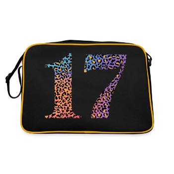17th Birthday Leopard - Retro Bag - black/gold - Back