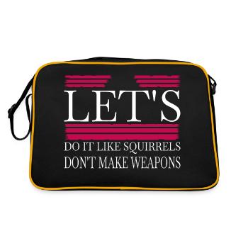 peace symbol birthday present present idea - Retro Bag - black/gold - Back
