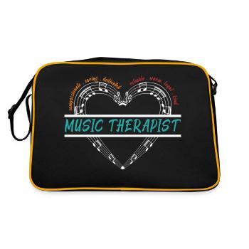 Musicothérapeute Appréciation Musicien de musique - Sac Retro - noir/or - Dos
