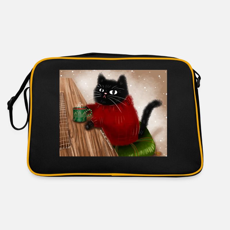 Cat in sweater Retro Bag