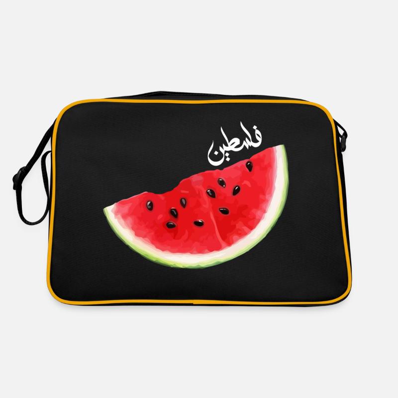 Il ne s’agit pas d’une collection de pastèques Palestine - Sac Retro - noir/or