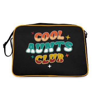 Cool Aunts Club Groovy Retro Tante Muttertag - Retro Tasche - Schwarz/Gold - Hinten