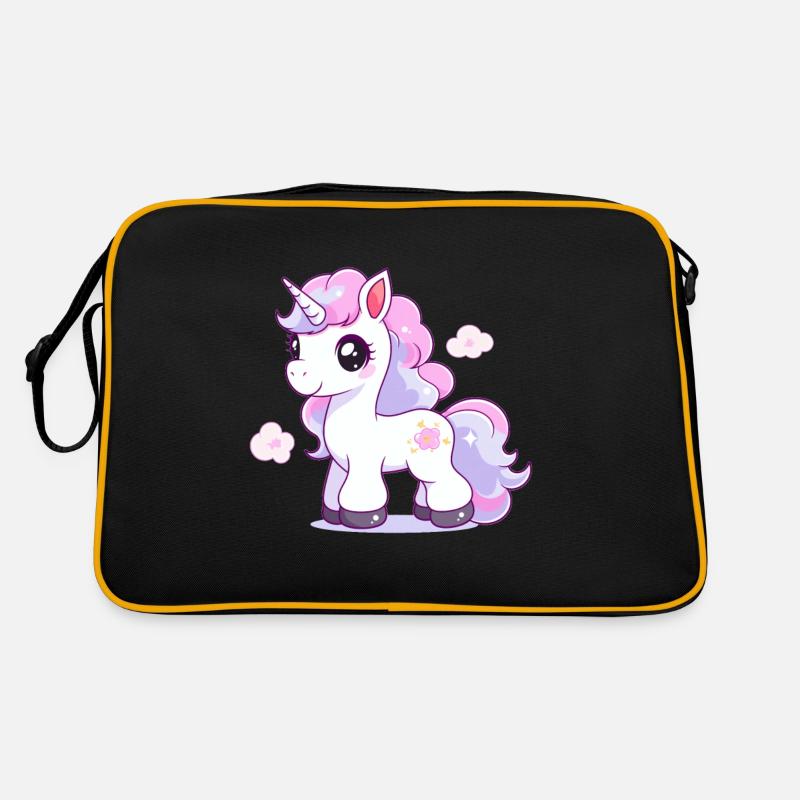 Hübsches Einhorn Retro Tasche