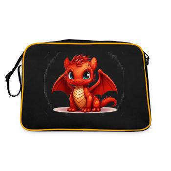 Little Red Dragon - Retro Bag - black/gold - Back