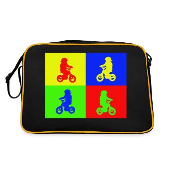 Biker Junior Pop Art Couleur - Sac Retro - noir/or - Dos