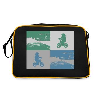 Junior Biker Pop Art métallisé - Sac Retro - noir/or - Dos