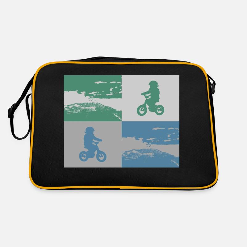 Junior Biker Pop Art métallisé - Sac Retro - noir/or
