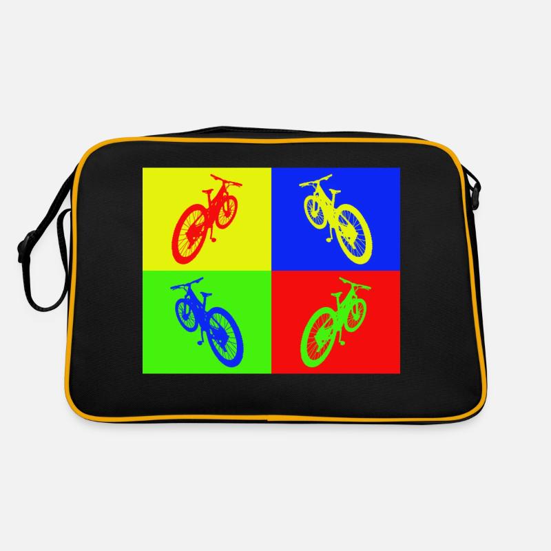 VTT Pop Art couleur - Sac Retro - noir/or
