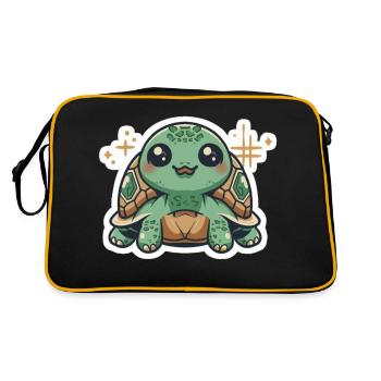 Amoureux des tortues - Sac Retro - noir/or - Dos