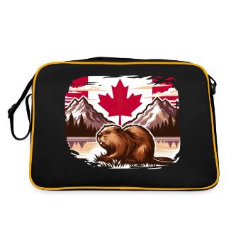 Canada Bieber 4 - Sac Retro - noir/or - Dos
