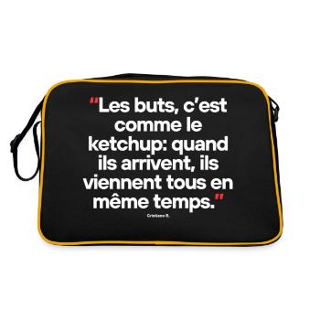 Citation célèbre footballeur - Sac Retro - noir/or - Dos