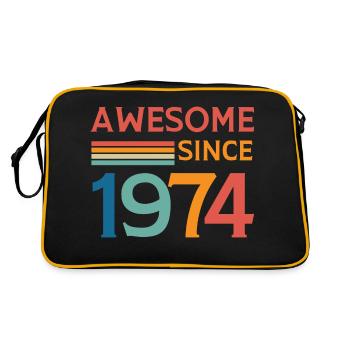 Awesome since 1974 - Sac Retro - noir/or - Dos