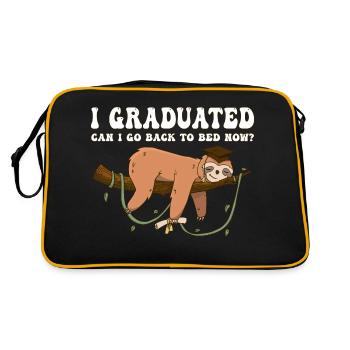 J’ai obtenu mon diplôme Puis-je retourner au lit maintenant - Paresseux paresseux - Sac Retro - noir/or - Dos