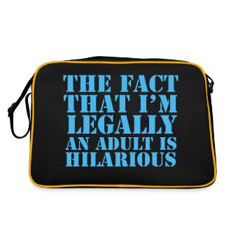 The Fact That I'm Legally An Adult Is Hilarious - Retro Bag - black/gold - Back