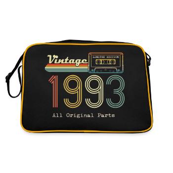 1993 Original 1993 Vintage Vintage Retro Jahrestag - Retro Tasche - Schwarz/Gold - Hinten