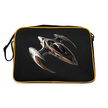 With the spaceship through space - Retro Bag - black/gold - Back