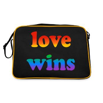 L’amour gagne - Sac Retro - noir/or - Dos