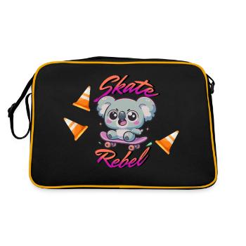 Skate Rebell - Retro Tasche - Schwarz/Gold - Hinten