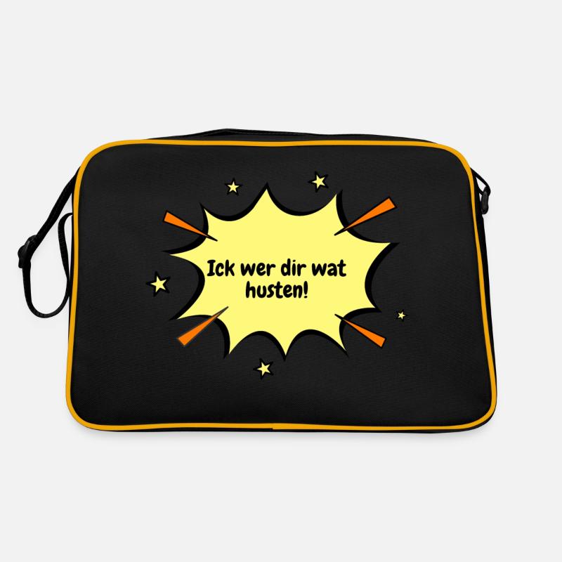 Berlin Ick wer dir wat husten. Retro Tasche