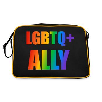 Allié LGBTQ - Sac Retro - noir/or - Dos
