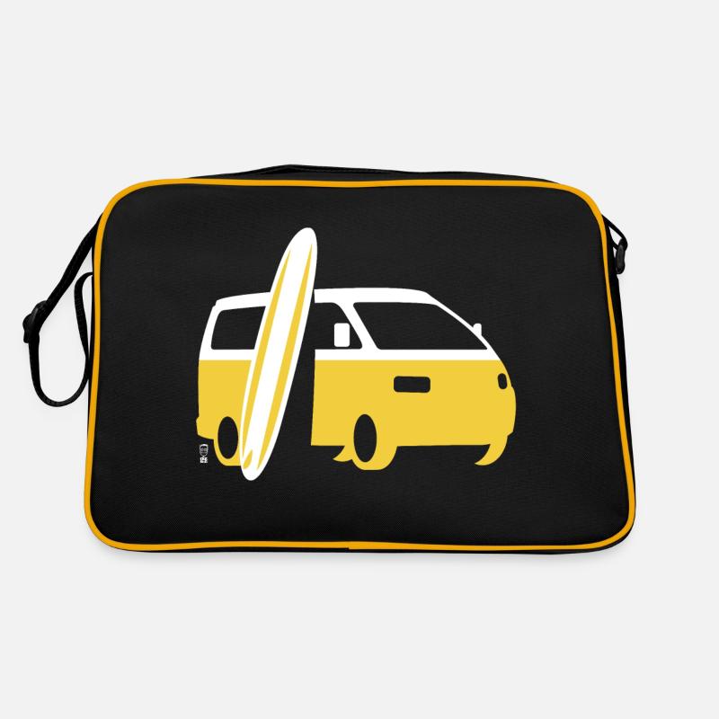 Vanlife & Surf - Sac Retro - noir/or