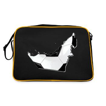 (Émirats arabes unis) La carte des Émirats encadre le vrai football - Sac Retro - noir/or - Dos