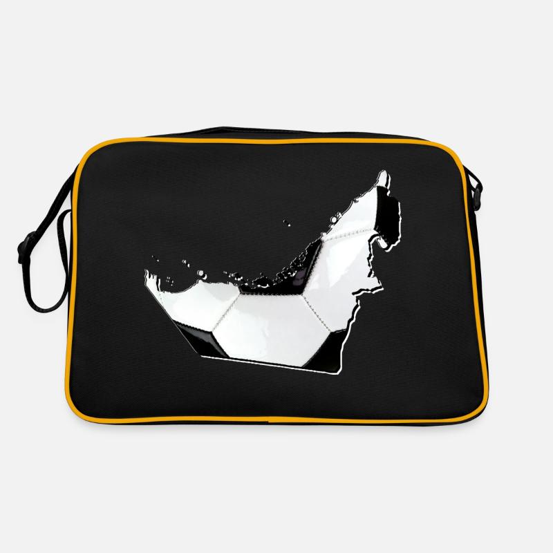 (UAE) Emirates map frames real football - Retro Bag - black/gold